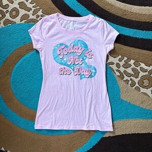 Wound Up Light Pink Today is Not the Day Graphic Tee